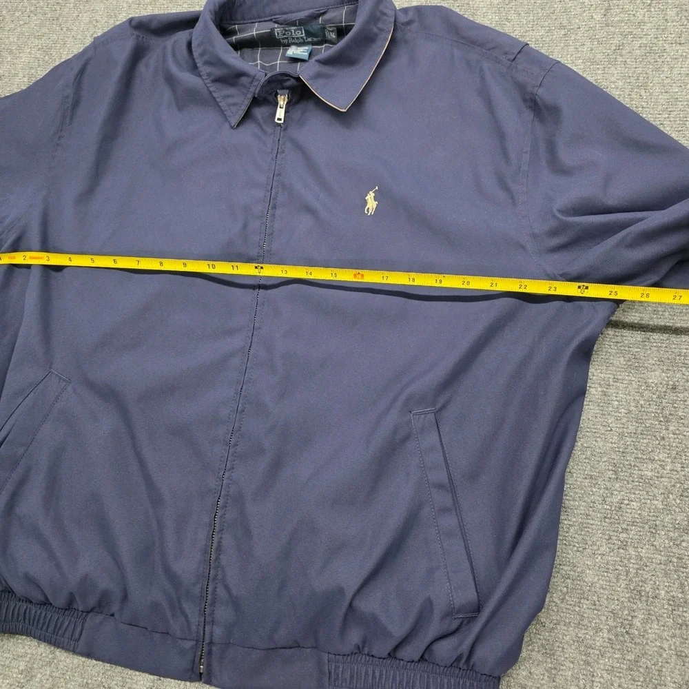 Vintage Polo Ralph Lauren Harrington Biswing Jacket Mens XL Navy Blue Lined Y2K